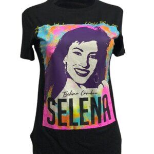 2020 Official Selena Merchandise Junior's Tee Extra Small Black